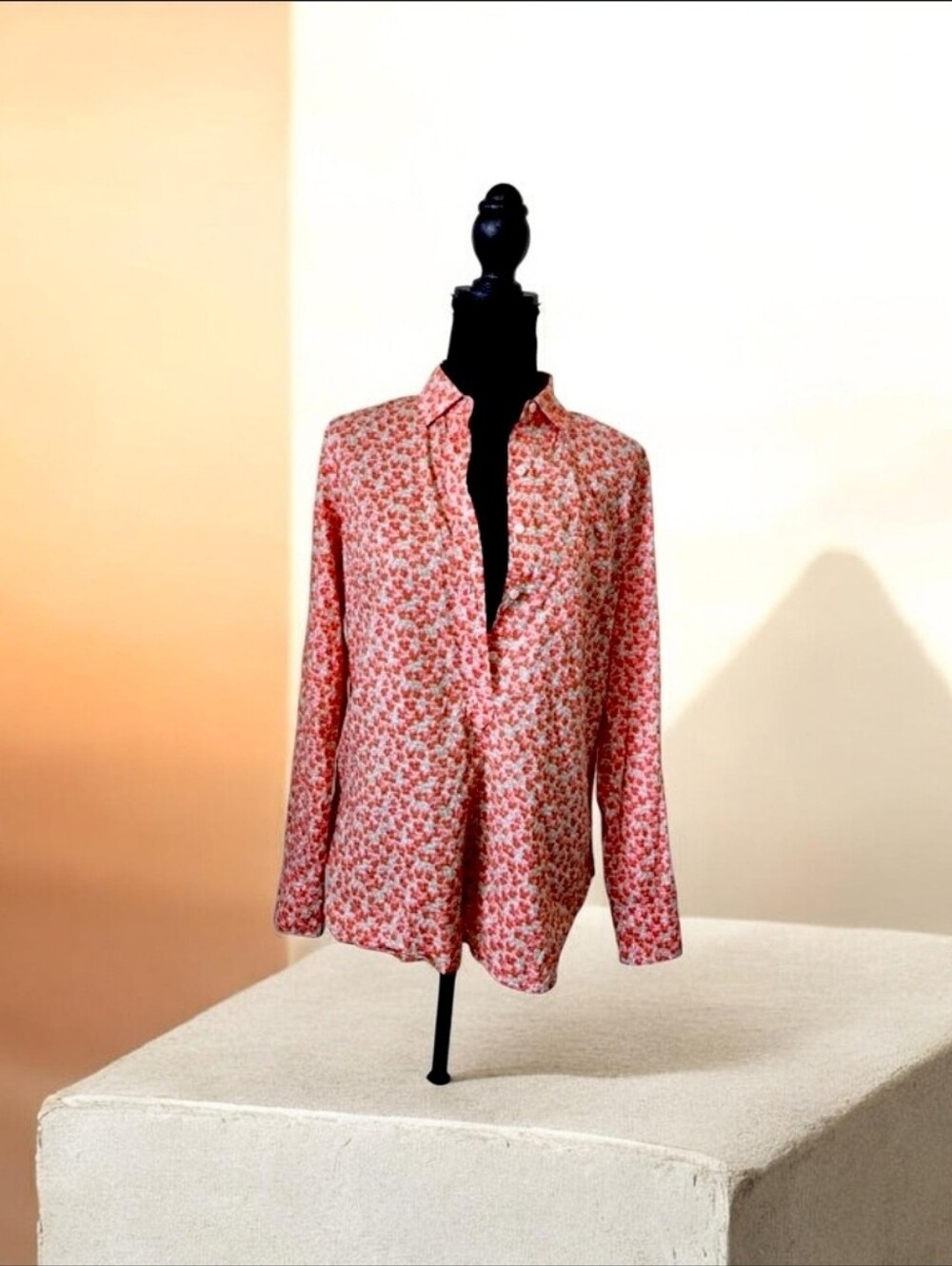 J. Crew Red Floral Button Down Shirt 2